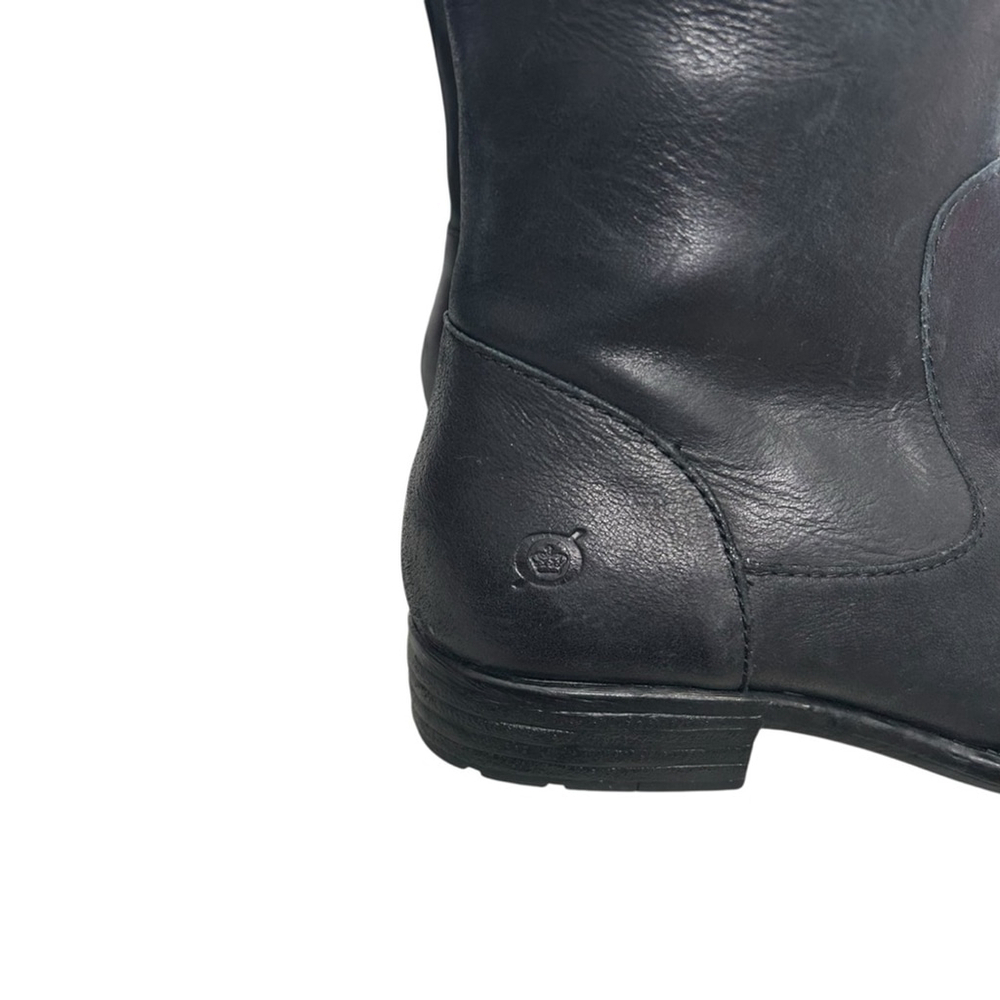 Born Shaunie Tall Wide Shaft Genuine Leather Boots in Black Women’s Size 6 - Picture 9 of 12